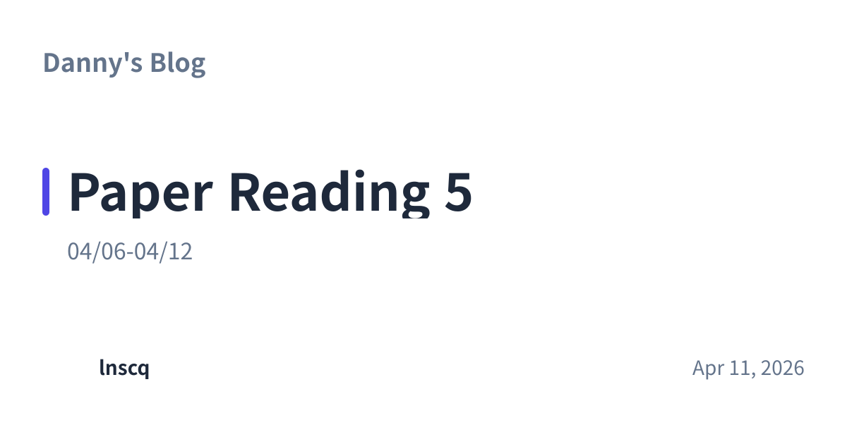 Share preview for Paper Reading 5